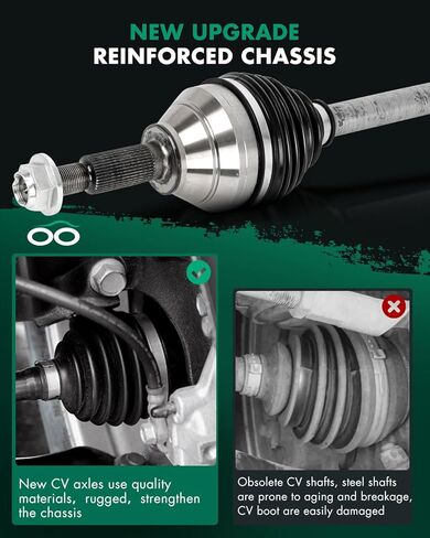 SCITOO Front Left CV Axle Drive Shaft Assembly Fit for Ford Explorer 2011-2019,for Police Interceptor Utility 2014-2019,for Police Interceptor Utility 2013-2019 66-2286,NCV11044,NCV11046 FWD in Kuwait