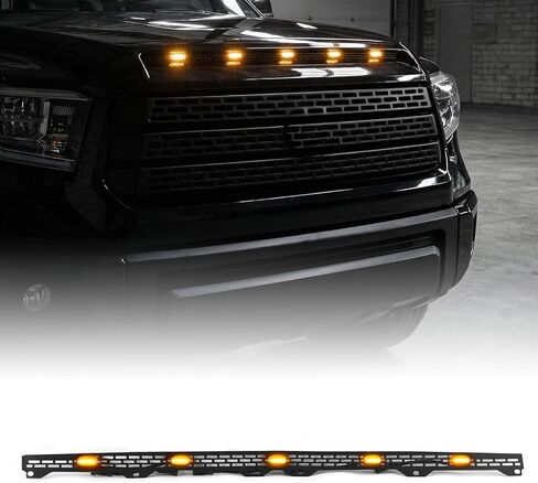 Front Upper Hood Bulge Insert Light for Toyota Tundra 2014-2021 Front Grill Inserts Amber Light in Saudi Arabia