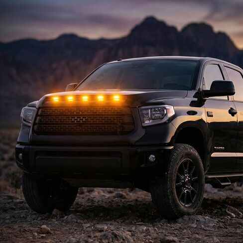Front Upper Hood Bulge Insert Light for Toyota Tundra 2014-2021 Front Grill Inserts Amber Light in Saudi Arabia