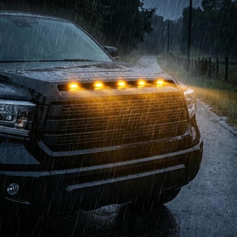 Front Upper Hood Bulge Insert Light for Toyota Tundra 2014-2021 Front Grill Inserts Amber Light in Saudi Arabia