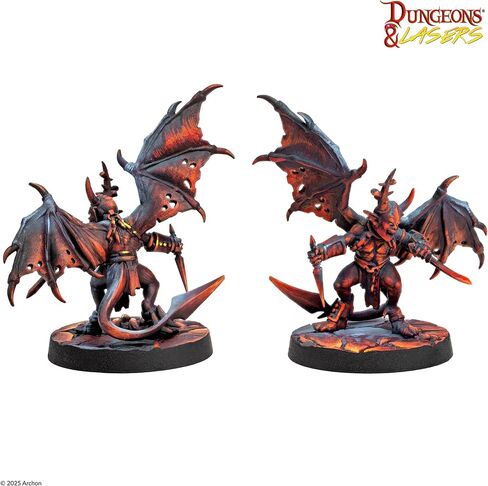 Dungeons & Lasers Infernal Imps DND Miniatures Set - 16 Models in 32mm Scale for 5E Compatible RPG Games and Tabletop Terrain - for Ages 14 Years + in Saudi Arabia