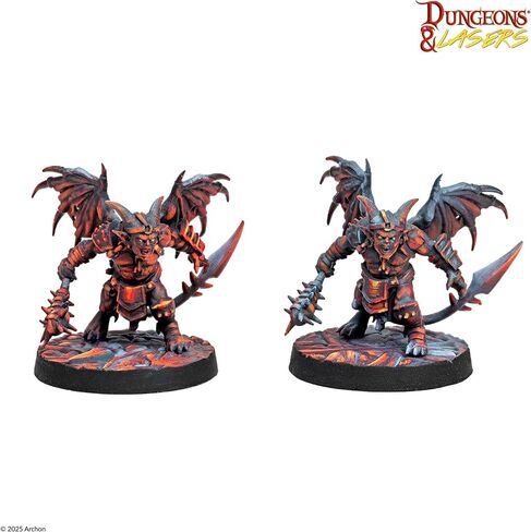 Dungeons & Lasers Infernal Imps DND Miniatures Set - 16 Models in 32mm Scale for 5E Compatible RPG Games and Tabletop Terrain - for Ages 14 Years + in Saudi Arabia