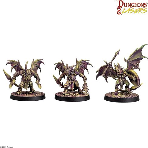 Dungeons & Lasers Infernal Imps DND Miniatures Set - 16 Models in 32mm Scale for 5E Compatible RPG Games and Tabletop Terrain - for Ages 14 Years + in Saudi Arabia