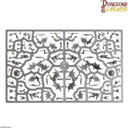 Dungeons & Lasers Infernal Imps DND Miniatures Set - 16 Models in 32mm Scale for 5E Compatible RPG Games and Tabletop Terrain - for Ages 14 Years + in Saudi Arabia