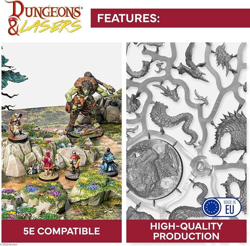 Dungeons & Lasers Infernal Imps DND Miniatures Set - 16 Models in 32mm Scale for 5E Compatible RPG Games and Tabletop Terrain - for Ages 14 Years + in Saudi Arabia