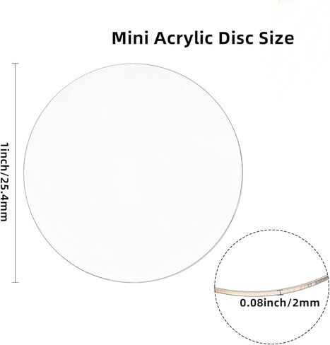 200 Pieces Small Acrylic Disc Circular Acrylic Blank -1 inch Mini Unfinished Circle Suitable for DIY Craft Art Supplies, Figurines, Display Bases in Saudi Arabia