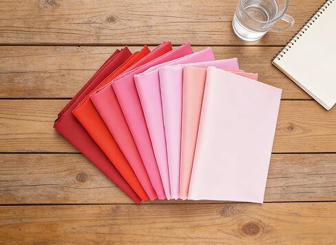 8-Pack Solid Color Fabric Squares,Assorted Precut Cotton Fabric Bundles,Versatile Craft Fabric for Sewing,Patchwork,Quilting & DIY Crafts (9.84 * 9.84Inches)（Red，Pink） in Kuwait