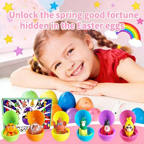 24 Pack Pre-filled Easter Eggs with Weird & Funny Meme Toys – Made of Soft Silicone, Italian Design Inspired Collectibles, Easter Basket Stuffers & Egg Hunt Prizes for All Ages (Non-Candy) in Saudi Arabia