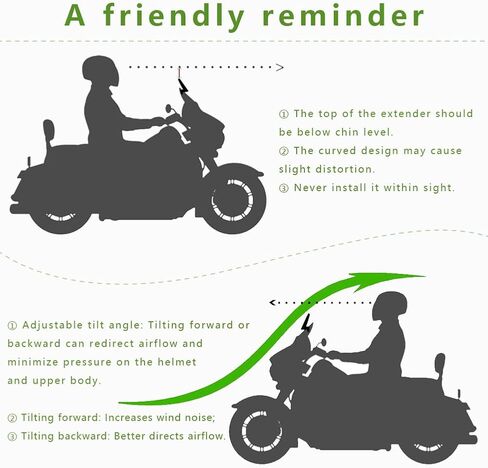 Motorcycle Windshield Extension for VStrom 1000 / XT VSTROM 1000 DL1000, Easy Installation Adjustable Transparent Motorcycle Windshield for Most Motorcycle in Kuwait