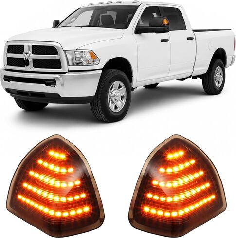 EASY EAGLE LED Side Mirror Turn Signal Lights Fit for 2010-2018 Dodge Ram 1500 2500 3500 4500 5500, Amber Sequential Indicator, Smoked Lens, 2Pcs in Saudi Arabia