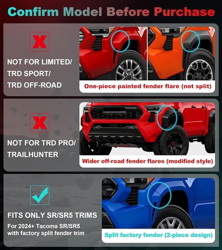 LED Side Marker Lights for 2024-2026 Toyota Tacoma Fender Light White DRL with Startup Animation & Amber Sequential Turn Signal, 4th Gen Tacoma Accessories (SR & SR5 Only) in Saudi Arabia