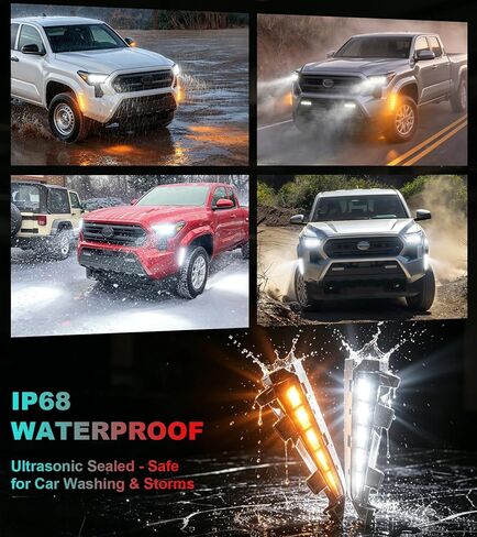 LED Side Marker Lights for 2024-2026 Toyota Tacoma Fender Light White DRL with Startup Animation & Amber Sequential Turn Signal, 4th Gen Tacoma Accessories (SR & SR5 Only) in Saudi Arabia