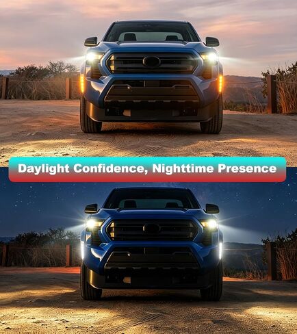 LED Side Marker Lights for 2024-2026 Toyota Tacoma Fender Light White DRL with Startup Animation & Amber Sequential Turn Signal, 4th Gen Tacoma Accessories (SR & SR5 Only) in Saudi Arabia