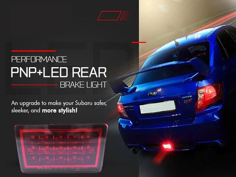 الملحقات الخارجية - مصباح الضباب F1 Hyper 4th للفرامل متوافق مع عدسة Subaru WRX STI VA الحمراء لعام 2015-2021 - غطاء أحمر JDM in Kuwait