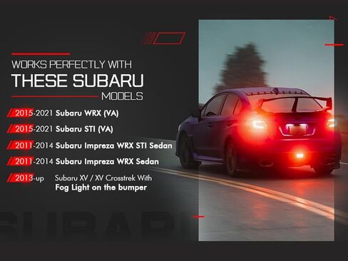 الملحقات الخارجية - مصباح الضباب F1 Hyper 4th للفرامل متوافق مع عدسة Subaru WRX STI VA الحمراء لعام 2015-2021 - غطاء أحمر JDM in Kuwait