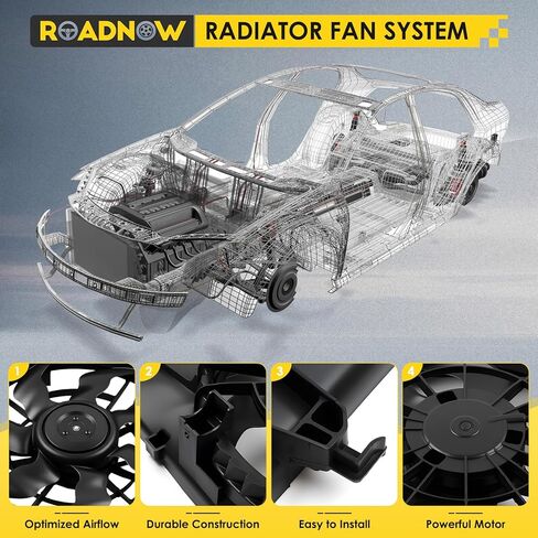 621-477 Radiator Cooling Fan Fit for Hyundai Sonata 2011-2013 L4 2.4L Gas, for Kia Optima 2012-2013 L4 2.4L Gas Replacement Radiator Fan Assembly 622630 253803Q170 253803R170 253803R610 in Saudi Arabia
