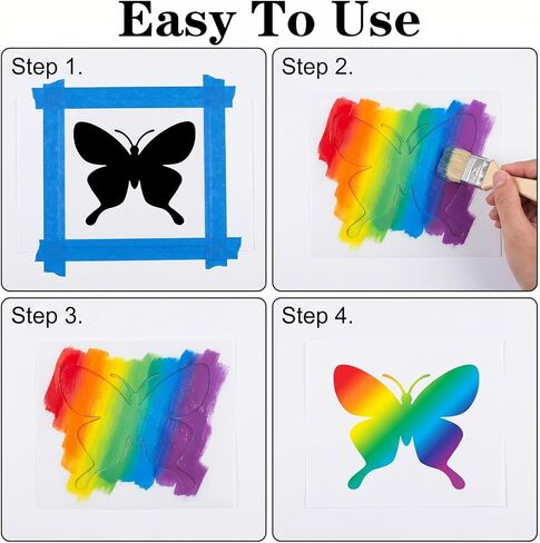 36Pcs Stencils for Kids, Drawing Stencils for Painting Crafts, Reusable Mix Pattern Tracing Stencil for Kids Painting Drawing, DIY Projects(White) in Saudi Arabia
