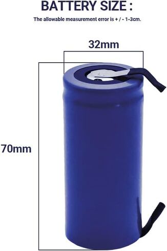 6 Pack 32700 LiFePO4 Lithium Battery with Holder, 35A Discharge 3.2V High Power 7200mAh Lithium ion Rechargeable Cell with DIY Nickel Sheets in Kuwait