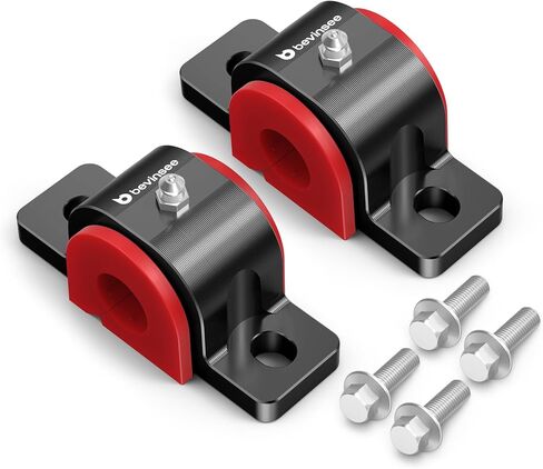 طقم بطانات شريط تثبيت التعليق الخلفي من Bevinsee متوافق مع Toyota 4Runner 2010-2024، FJ Cruiser 2010-2014، تم استبداله 48823-60050، 6061 سبيكة ألومنيوم وبولي يوريثين أسود in Kuwait