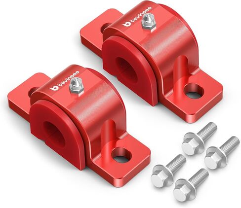 طقم بطانات شريط تثبيت التعليق الخلفي من Bevinsee متوافق مع Toyota 4Runner 2010-2024، FJ Cruiser 2010-2014، تم استبداله 48823-60050، 6061 سبيكة ألومنيوم وبولي يوريثين أسود in Kuwait