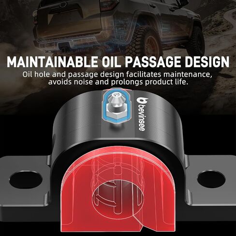 طقم بطانات شريط تثبيت التعليق الخلفي من Bevinsee متوافق مع Toyota 4Runner 2010-2024، FJ Cruiser 2010-2014، تم استبداله 48823-60050، 6061 سبيكة ألومنيوم وبولي يوريثين أسود in Kuwait