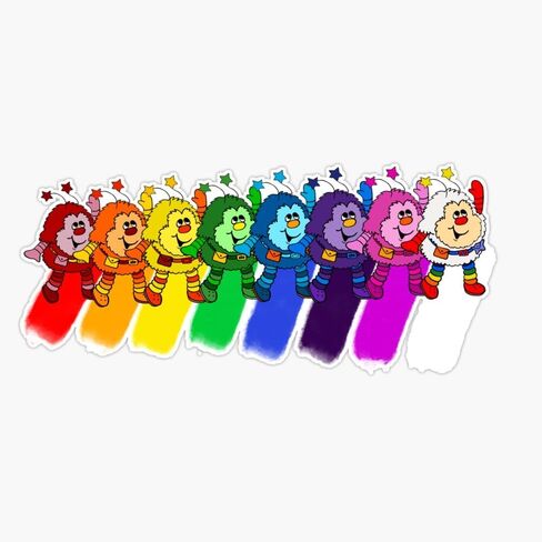 Rainbow Brite Sprites Retro 80s Cartoon Characters Colorful Kids Nostalgic Design 5" Vinyl Decal Bumper Sticker in Saudi Arabia