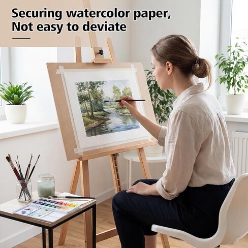 3 Rolls Artist Tape 0.98IN × 492 FT Total Watercolor Tape, Acid Free Artist Tape for Watercolor Paper Painting Masking Framing, 3 Rolls × 0.98IN × 164 FT in Saudi Arabia