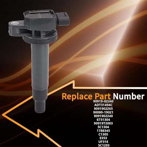 حزم ملف الإشعال UF316 OEM (مجموعة من 4) - متوافقة مع 2004-2006 Scion xA xB 2005-2019 Toyota Echo Prius C Yaris Hatchback - محرك L4 1.5L - يستبدل # 90919-02240 C1305 5C1293 in Kuwait