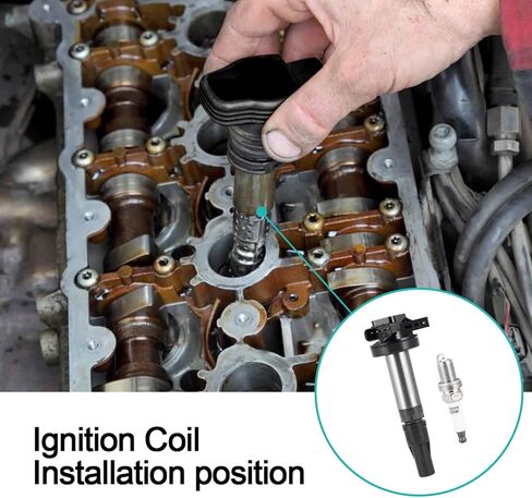AULINK UF519 Ignition Coil Pack 8PCS & BKR5EGP Spark Plugs 4.0L 4.2L 4.4L For Jaguar S-Type Super Vanden Plas XF XJ8 XJR XK XK8 XKR,For Land Rover LR3 Range Rover Sport 2003-2010, E1019 5C1420 in Kuwait