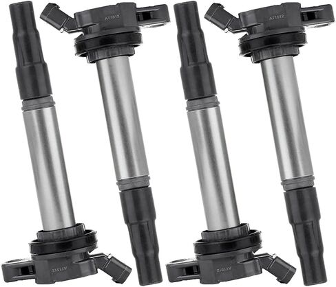 ASAPE Set of 4 Ignition Coil Pack with 4*Spark Plug Fit for 2009-2017 for Toyota Corolla 1.8L 2009-2014 for Toyota Matrix 1.8L 2009-2010 for Pontiac Vibe 1.8L, Replace UF596 in Kuwait