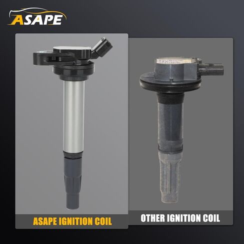 ASAPE Set of 4 Ignition Coil Pack with 4*Spark Plug Fit for 2009-2017 for Toyota Corolla 1.8L 2009-2014 for Toyota Matrix 1.8L 2009-2010 for Pontiac Vibe 1.8L, Replace UF596 in Kuwait