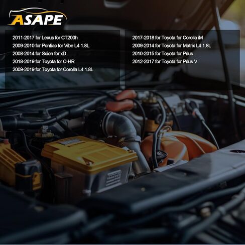 ASAPE Set of 4 Ignition Coil Pack with 4*Spark Plug Fit for 2009-2017 for Toyota Corolla 1.8L 2009-2014 for Toyota Matrix 1.8L 2009-2010 for Pontiac Vibe 1.8L, Replace UF596 in Kuwait
