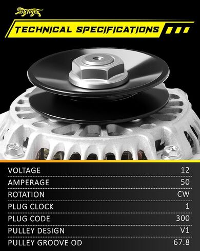 Oktiger Alternator for Nissan Forklift 2004-2009, for Mitsubishi Forklift, for Caterpillar Ag. & Ind. Lift Truck, for Kalmar AC Forklift, for Komatsu Forklift, for TCM Equipment Forklift, 23100-FF110 in Saudi Arabia