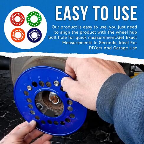 Wheel Bolt Pattern Template Tools Compatible with Cars & Trucks, Fits for Accurately Measure Your Wheel Lug, for Measure The Layout Pattern of 4, 5 Or 6 Lug Setups in Kuwait