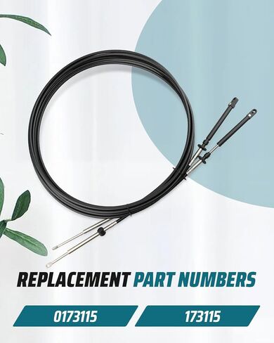 2Pcs 15FT Boat Throttle Shift Remote Control Cable Fit for Johnson/Evinrude/OMC Remote Control Outboard Engine 1979-2026 Replace 0173115 173115 in Saudi Arabia
