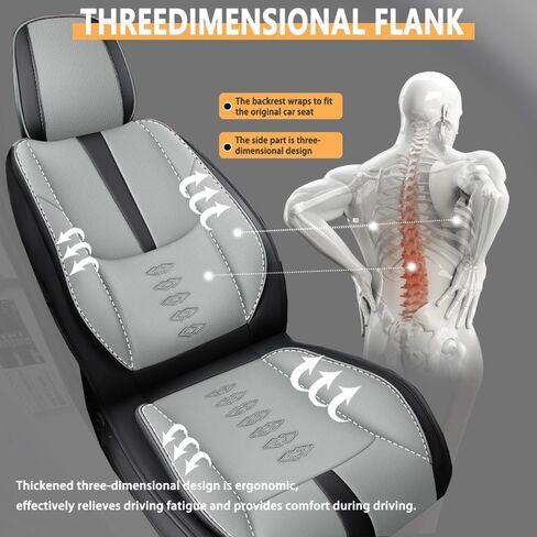 Full Set Leather Seat Covers for Honda CR-V CRV 2007-2024 2025,Breathable and Waterproof Faux Leather Automotive Seat Cover,Full Wrapping Edge Car Seat Cushion Covers(Black Gray,with Pillows) in Saudi Arabia