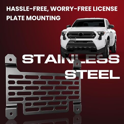 2024-2026 Tacoma License Plate Frames,No Drill Front Bumper License Plate Bracket Holder Compatible with Toyota Tacoma Accessories 4th Gen 2026 2025 2024 in Kuwait