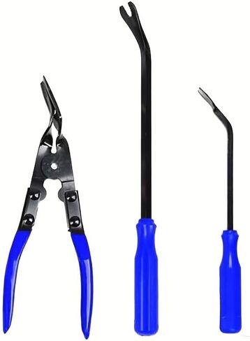 3PCS Car Clip Remover Tool Set - Auto Trim & Fastener Removal Pliers, Pry Tool Kit for Car Door Panel, Dashboard, Interior Repair (Red) in Kuwait