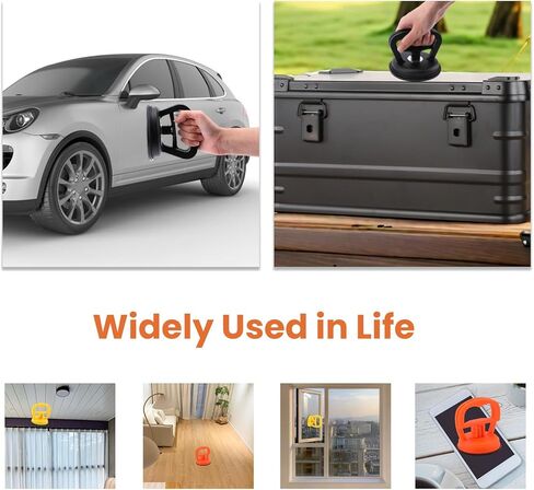 4PCS Car Dent Puller Tools,Suction Cup Dent Removal Kit,Frosted Dent-Puller Suction Cup,Dents Fixer for Car,Car Dents Suction Puller(Black+Orange+Yellow) in Saudi Arabia
