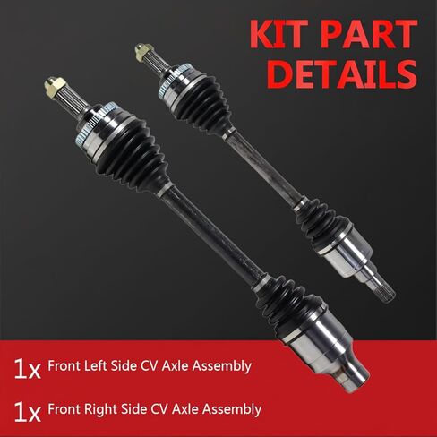 CV Axle Shaft Assembly Set AWD FWD Compatible with Suzuki Aerio 2002-2007 2.0L 2.3L L4 Front Driver Passenger Side CV Axles Joint in Kuwait
