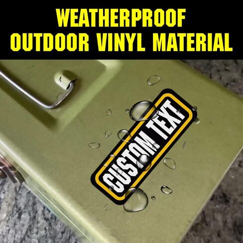 Custom Ammo Stickers for 9mm, 50 Cal, 300 Blackout Accessories - Waterproof Decal Durable Vinyl Labels for Ammo Cans and Boxes - Made in USA (Pack of 8) in Kuwait