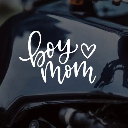 2pcs 5.91''x4.13'' Boy Mom Vinyl Car Sticker, Waterproof Self-Adhesive Decorative Decal, Suitable for Car, Motorcycle, Laptop, Window and More |CZ420 (White) in Saudi Arabia