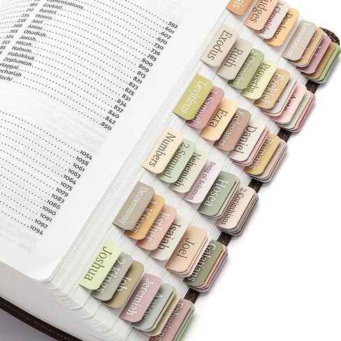 Bible Index Tabs,Bible Bookmarks, Laminated Bible Chapter Labels for Women, Men, Book Study Journals 75 Laminated Bible Tabs in Kuwait