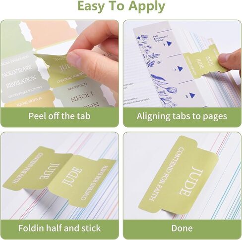 Bible Index Tabs,Bible Bookmarks, Laminated Bible Chapter Labels for Women, Men, Book Study Journals 75 Laminated Bible Tabs in Kuwait