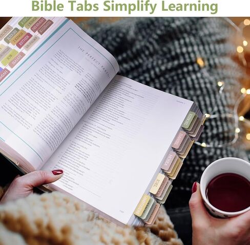 Bible Index Tabs,Bible Bookmarks, Laminated Bible Chapter Labels for Women, Men, Book Study Journals 75 Laminated Bible Tabs in Kuwait