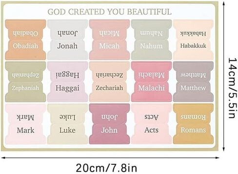 Bible Index Tabs,Bible Bookmarks, Laminated Bible Chapter Labels for Women, Men, Book Study Journals 75 Laminated Bible Tabs in Kuwait