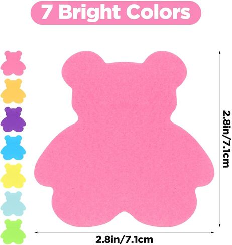 Mabor 210 Pcs Bear Sticky Notes - Cute Fun Notepads, 2.8x2.8 Inch Adhesive Memo Pads for Office School Supplies in Kuwait