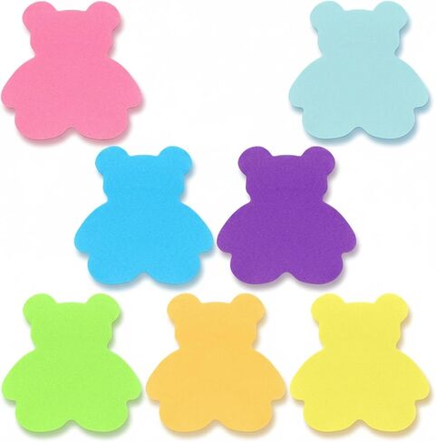 Mabor 210 Pcs Bear Sticky Notes - Cute Fun Notepads, 2.8x2.8 Inch Adhesive Memo Pads for Office School Supplies in Kuwait