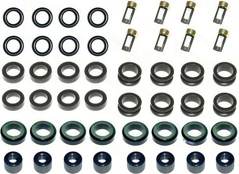 Fuel Injector Service Rebuild Repair Set Orings Filters Pintle Caps Fit For 03-04 4Runner 00-04 Tundra 98-05 Land Cruiser 01-04 Sequoia 03-05 GX470 98-05 LX470 4.7L V8 in Saudi Arabia