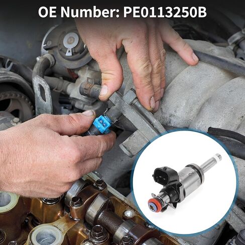 Fuel Injector for Mazda CX-5 Sport 2.0 13-16 Flow Match No.PE0113250B Fuel Nozzle Black 4 Pcs Automotive Parts in Kuwait
